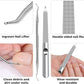 Toenail Clippers for Ingrown Thick Toenails, 16mm/37mm Wide Opening Heavy Duty Toe Nail Clippers for Men Thick Nails with Long Handle, 45 Degrees Very Sharp Slanted Curved Blade Toenail Clippers