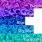 zetpo 100 pcs Cat Nail Caps | Cat Claw Covers | with Adhesives and Applicators (L, Purple, Violet, Blue, Sky Blue, Turquoise)