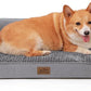 Orthopedic Dog Bed for Large Dog, Pet Couch for Medium Dog Cat, Big Supportive Foam Bolster Sofa with Waterproof Lining Cover, Anti-Slip, Comfort, Washable, 36x27x7.5 in, U Shape, Grey