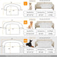 GGIB Calming Dog Bed Fluffy Plush Dog Mat for Furniture Protector with Removable Washable Cover for Large Medium Small Dogs and Cats (Extra Extra Large, Light Grey)