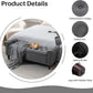 58.1'' Storage Bench Upholstered Linen End of Bedroom Bed Bench Ottoman with Tufted Cushioned Rolled Arm Large Storage Space for Reading Living Room Entryway, Grey
