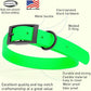 Dogline Biothane Waterproof Dog Collar Strong Coated Nylon Webbing with Black Hardware Odor- Proof for Easy Care Easy to Clean High Performance Fits Small Medium or Large Dogs, Tropical Green