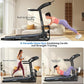 ANCHEER Foldable Treadmill with Sit Up Bench, 2025 Upgrade 3.5HP Portable Treadmills for Home with Incline 350 lbs Capacity, Smart LCD Display Body Fat& Heart Rate, Multifunction Exercise Equipment