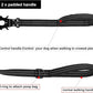 ICEFANG Tactical Dog Leash,K9 Training Walking Bungee Lead with 2 Control Handle,Heavy Duty Quick Release Metal Clasp,Hands Free D-Ring for Medium Large Dogs (6ft,Reflective Black)