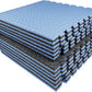 AIRHOP Upgraded 0.79" Extra Thick 48 Sq Ft High-Density Eva Foam Exercise Gym Mats, 12 Pcs Large Interlocking Puzzle Floor Tiles (24"x24") for Home Gym, Black&Blue