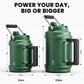 1 Gallon Insulated Water Bottle for Hiking: Meoky 128 oz Triple Wall Vacuum Stainless Steel Metal Water Jug - Top and Side Handles, Cold for 48 Hrs, 2-in-1 Straw and Spout Lid, Leakproof for Gym (Fir)