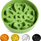 LE TAUCI Slow Feeder Dog Bowls Ceramic, 1.5 Cups Dog Food Bowl, Puppy Slow Feeder Dish for Fast Eaters, Clover Green