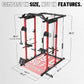 Mikolo Power Cage, Power Rack with Cable Crossover System, 1500LBS Squat Rack with LAT Pull Down System, Workout Cage with Pulley System for Fitness Home Gym