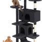 FDW Cat Tree 54in Cat Tower Multi-Level Durable Cat Scratching Post & Cozy Fun Cat Jumping Platform Space Saving Cat Condo Pet Play House for Indoor Cats,Dark Gray