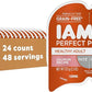 IAMS Perfect Portions Healthy Adult Grain Free Wet Cat Food Pate, Salmon Recipe, 2.6 oz. Easy Peel Twin-Pack Trays (24 Count, 48 Servings)