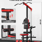 LS01 LAT Pulldown Machine, LAT Row Cable Machine with AB Crunch, LAT Tower with Cable Row Attachments, 3 in 1 Pulley Stations for Home Gym