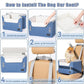 PETSFIT Small Dog Car Seat, Patent Safe Buckles Dog Booster Car Seat, Puppy Car Seat with Safety Belt, Suitable for Small Pets Up to 25lbs (Navy Blue)