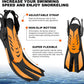 Odoland Kids Snorkeling Packages Snorkel Set, Dry Top Snorkel Mask with Adjustable Swim Fins for Boys and Girls Age 7-14
