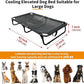 Elevated Dog Bed Large Sized Dog Cots Beds for Large Dogs Foldable Raised Dogs Beds Outdoor Cooling Chew-Proof, No Assembly Need, Black