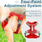 BARKBAY Dog Harness No Pull with ID Tag Pocket - Heavy Duty, Reflective, Easy Control for Large Dogs(Red,M)