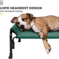 Veehoo Elevated Dog Bed, Outdoor Raised Dog Cots Bed for Large Dogs, Cooling Camping Elevated Pet Bed with Slope Headrest for Indoor and Outdoor, Washable Breathable, X-Large, Green, CWC2204