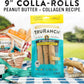 Collagen Rolls - 9" Collagen Rolls for Dogs - Long Lasting Healthy Joint Support - Rawhide Alternative - Skin & Coat Health - Made with Real Peanut Butter, Value Pack, 3 Bags, 9 Count