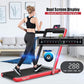 GYMAX Walking Pad, 2.25HP Dual Display Foldable Treadmill for Home with Remote/Smart App Control, Portable Compact Treadmill for Office Under Desk, Folding Running Machine for Small Spaces