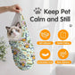 27.6" Large Cat Grooming Wrap, Cat Grooming Supplies, Cat Wrap for Cutting Nails, Self-Adhesive Cat Grooming Bag for Cats Within 15lbs Cat Restraint for Nail Clipping, Medicine Taking(Green)