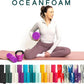 Oceanfoam Ripple Travel Foam Roller (11" x 3.35") Firm Mini Foam Roller for Physical Therapy, Deep Tissue Massage, Back Pain - High Density, Ergonomic Wave Textured - Yoga, Pilates, Exercise (Magenta)