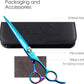 Fenice Peak 7.5'' Green Straight Dog Grooming Scissors Pet Shears with Ergonomic Offest Handle and Simulated Emerald Screw 440C Grooming Scissors Trimming Shears Durable and Sharp