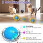 Interactive Cat Toys Ball Fast Rolling in Pouch, Motion Activate Chirping Cat Toy Hide and Seek Mouse Catching Game (Halloween Party)