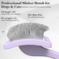 2PCS Slicker Brush for Dogs & Pet Comb,Professional Dog Grooming Brush (Goldendoodles,Poodles,Labradoodles) with Extra Long Pins to Effectively Remove Tangles, Knots and Mats (Light Purple)