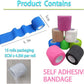 Self Adhesive Bandage Wrap 15Roll,Non-Woven Cohesive Bandage Tape,5CM x 5Yard Vet Wrap Tape for Wrist & Ankle Grip Cover,Elastic Athletic Tape-15color