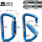 FresKaro 3inch 12kN-2698lbs Auto Locking Carabiner Clips, Solid D Shape, Heavy Duty 7075 Aluminum, Lightweight 1.09oz, Rust Proof, for Hammock, Hiking, Dog Leash, Keychain etc., Multi-Colors