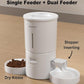 Dual Automatic Cat Feeder 2 Cats,6 Meals/Day,12 Portions/Meal,4.2L Dual Power Double Bowls Feeder,Dry Food Auto Pet Dispenser,10S Voice Record,Flexible Schedule Timer (White,Basic Dual Bowls)