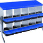 Chicken Nesting Boxes, 10 Hole Metal Chicken Laying Box with with Removable Trays and Roll Out Egg Collection for Chicken Coop, with Metal Bracket, Blue