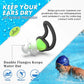 Hearprotek [2 Pairs] Ear Plugs for Swimming,Swim Ear Plugs Adults-Waterproof Silicone Water earplugs for Men Women Juniors Swimmers Pool Shower Bathing (Green)