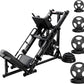 RitFit Adjustable Leg Press and Hack Squat Machine with Weight Plate Set, Professional Home Gym Equipment with Linear Bearings, Specialized for Complete Lower Body Workouts and Weight Storage Posts