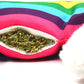 Meowijuana Kicker Toy for Cats | Get Kickin' Rainbow | Refillable Kicker Catnip Toy | Promotes Play and Cat Health | Includes Potent Hand Harvested Catnip Grown in North America