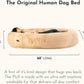 Plufl, The Original Human Dog Bed for Adults, Kids, and Pets. As Seen on Shark Tank. Comfy Plush Large Bean Bag with Memory Foam, Machine Washable, and Durable. Perfect nap and Floor Bed - Beige