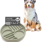 The Slowdown Bowl Silicone Slow Feeder for Dogs & Puppies, Slow Eating Modern Lick Mat Design Reduces Gulping, Fits 2 Cups 7.5” Across x 1.5” Tall, Mealtime Challenge, Medium-Sage