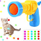 21Pcs Cat Ball Toy Launcher - Includes 20 Colorful Plush Cat Balls and Exciting Launcher Set，Funny Interactive Cat Toys for Bored Indoor Adult Cats, Cute Kitten Kitty Toys