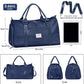 FIORETTO Womens Gym Tote Duffle Bag with Wet Pocket & Shoe Compartment, Sports Duffel Overnight Weekender Hospital Workout Carry on Bag for Girls, Ideal for Travel, Swimming, Dance, Ballet Navy Blue