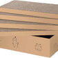 4 Packs in 1 Cat Scratch Pad with Box, Cat Scratcher Cardboard,Reversible,Durable Recyclable Cardboard, Suitable for Cats to Rest, Grind Claws and Play with Scratch Box