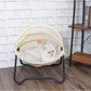 Cat Bed, Pet Hammock Bed for Cats and Dogs, Comfortable and Breathable Elevated Cat & Dog Nest, Easy to Assemble, Cover Removable and Washable, Suitable for Indoor and Outdoor Use (Cream)