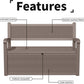 80 Gallon Storage Bench Deck Box, Waterproof and Lockable Outdoor Storage Furniture for Patio, Garden, and Porch – Perfect for Storing Garden Tools and Cushions (Gray)