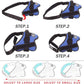 Bolux Dog Harness, No-Pull Reflective Dog Vest, Breathable Adjustable Pet Harness with Handle for Outdoor Walking - No More Pulling, Tugging or Choking (Blue, L)