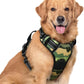 rabbitgoo Dog Harness No Pull with 2 Leash Clips, Adjustable Soft Padded, Reflective Oxford No Choke Pet Vest with Easy Control Handle for Large Dogs, Green Mountain, XL