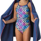 Flow Hydro Sport Towel - Microfiber Quick Dry Swimming Towels for Swim, Pool, Triathlon, and Other Water Sports in Medium, Large, Extra Large, and Hooded Sizes (Navy, Large w/Hood)