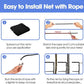 Soccer Backstop Net, High Impact Barrier Net, Nylon Practice Sports Netting 10x20ft/10x30ft/10x40ft (Installation Rope Included)
