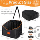 Dog Car Seat for Small Dogs, Memory Foam Booster Dog Seat for Dogs up to 35 lbs, Elevated Pet Car Seat with Washable Removable Cover, Storage Pockets (Black)