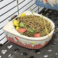 Chinchilla Food Bowl Ceramic Guinea Pig Cage Feeder Hanging Bunny Food Dish Small Animal Feeding Bowls for Syrian Hamster Ferret Gerbils (Pink)