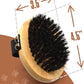 The Buddy System Pet Close Brush, Soft Touch Oval Palm Brush - Bamboo Massage Handheld with Soft Boar Bristles and Elastic Band for Dogs and Cats