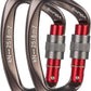 Screwgate Locking Carabiner Clip - Professional Rock Climbing Carabiner Screw Lock,Heavy Duty Carabiners for Climbing,Mountaineer,Hammock,Camping,Outdoor Equipment