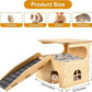 Upgraded Thickened Board Wooden Guinea Pig Castle Hideout - Spacious & Long-Lasting Small Pet Mansion with Stairs & Mat for Guinea Pigs, Chinchillas, Rats, Hamsters, and Bunnies